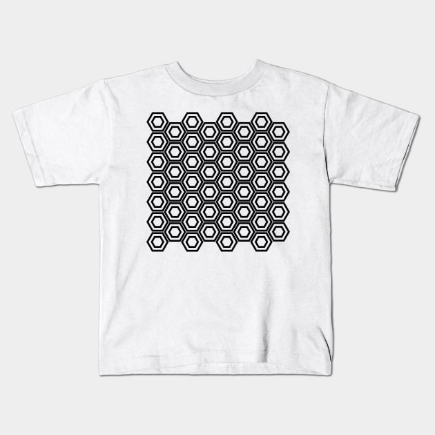 Hex Pattern Kids T-Shirt by n23tees